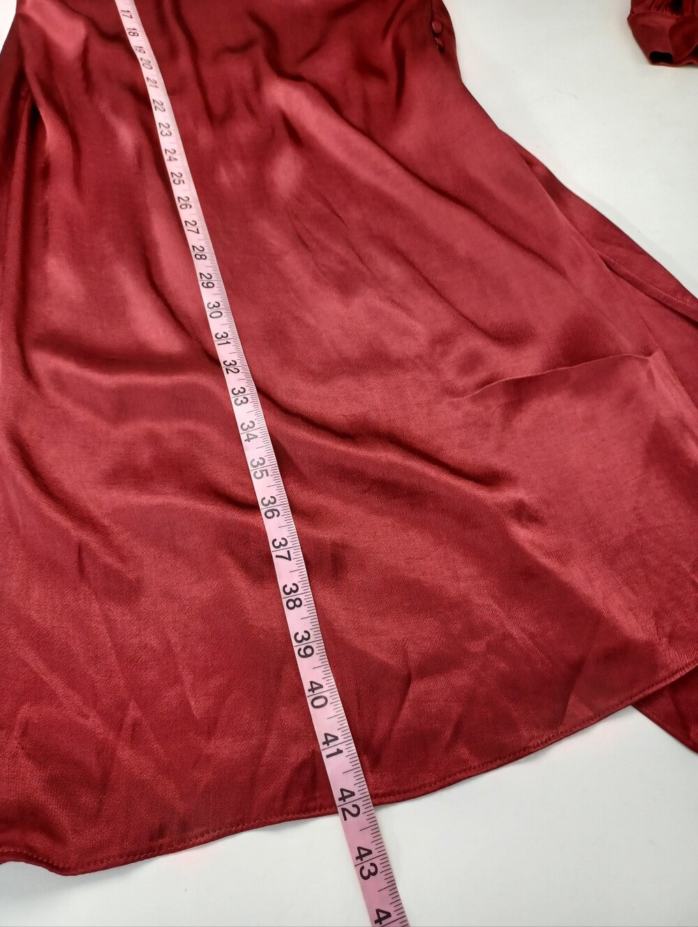 Reiss Renae Satin Faux Wrap Dress Size 8 Long Sleeve Cocktail Wedding Guest - Picture 11 of 15